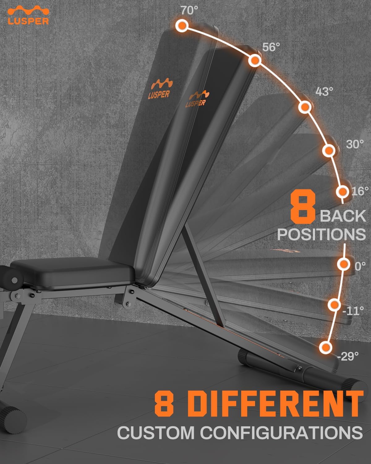 Lusper Adjustable Weight Bench Foldable Review
